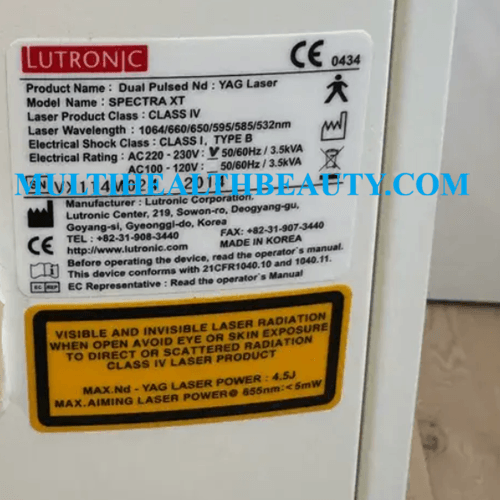 Lutronic Spectra XT Laser Machine 2