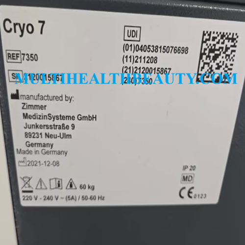 Zimmer Cryo 7 Air Skin Cooling Systems 2